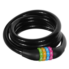 Ainiv Bike Lock, 4-Digit Password Bicycle Lock, 120cm Portable Anti Theft Bike Password Lock, Resettable Combinations 4 Digits Codes Lock for Bike, Motorbike, Scooter, Skateboard, Gate, Fence (Black)