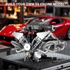 BRICXOR V8 Engine Model Kit That Works, APP Controlled Engines