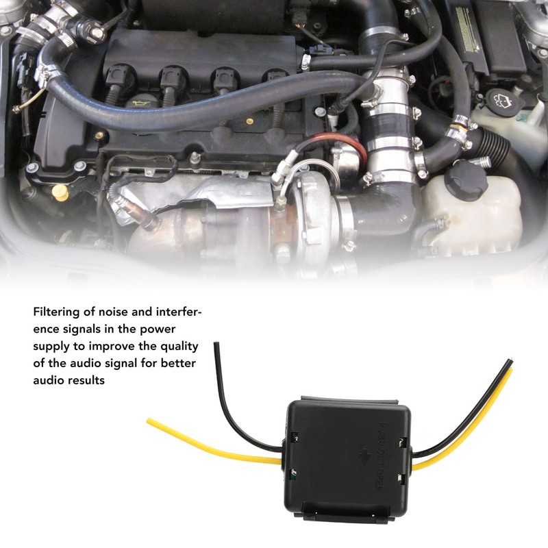 2Pcs Car Power Filter 12V Interference Proof Noises Reduction Reliable