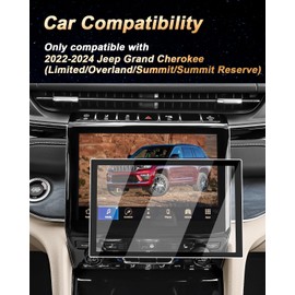 ECOZEN Screen Protector Compatible with 2022-2024 Jeep Grand Cherokee,10.1-Inch Navigation Tempered Glass Screen Protector Grand Cherokee(Limited/Overland/Summit/Summit Reserve) Accessories 9H Hardness Tempered Glass- Anti Fingerprints