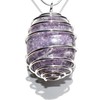 Zenergy Gems Charged Natural Polished Peruvian Lepidolite Crystal Pendant +