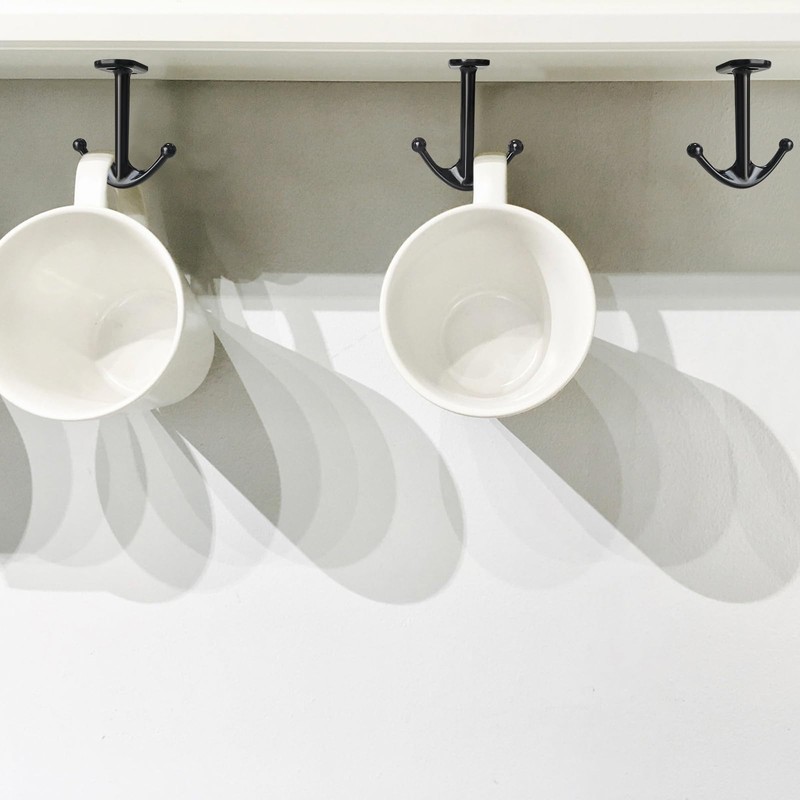 BAMI-LEE House Zinc Alloy Double Prong Ceiling Hooks, 4-Pack Under