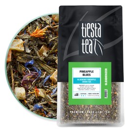 Tiesta Tea - Pineapple Blues, Blueberry Pineapple Green Tea, Loose Leaf, Up to 200 Cups, Make Hot or Iced, Medium Caffeine, 16 Ounce Resealable Bulk Pouch