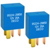 95224-29850 Power Relay (Pack of 2) - 4-Pin, 12V, 20A,