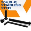 1/4-20 x 1/2 Button Head Socket Cap Screws, Stainless Steel