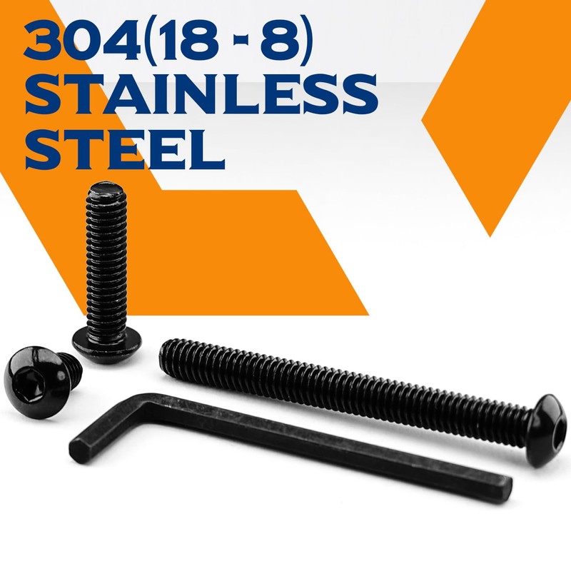 1/4-20 x 1/2 Button Head Socket Cap Screws, Stainless Steel