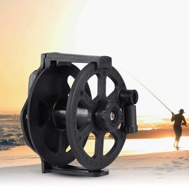 Fishing Reel, Split Type Reel Fishing Wire Reel Underwater Wooden Speargun Reel for Spearfishing(Black)-Easy Disassembly/Slide Smoothly