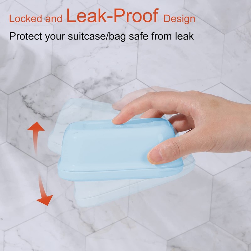 Quatish 2 Pack Travel Soap Container, Portable Soap Holder with