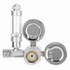 CO2 Regulator Aquarium Dual Gauge Display with Bubble Counter and