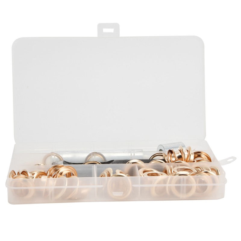 50Pcs Brass Grommet Eyelets Set Sewing Setting Kit with 3