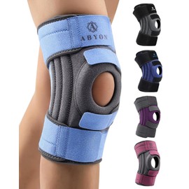ABYON Knee Brace for Women & Men Meniscus Tear, ACL, Arthritis, Knee Support with Triple Side Stabilizers and Adjustable 360° Wraparound Strap for Maximum Knee Pain Support and Fast Recovery