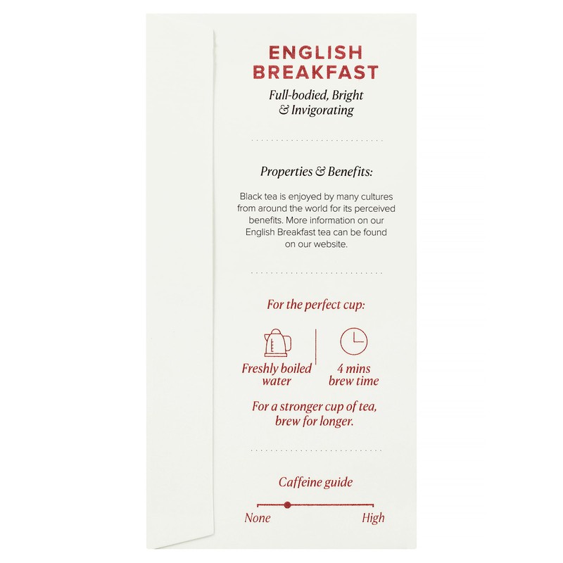 96° English Breakfast Tea - 20 Pyramid Tea Bags x