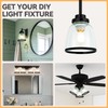 6 Pack Ceiling Fans Glass Shade Covers, Clear Glass Shade