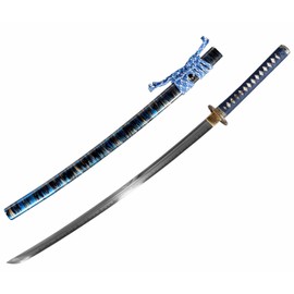 Lyuesword Katana Sword Handmade T10 Steel Clay Tempered Real Hamon Razor Sharp Battle Ready Sword