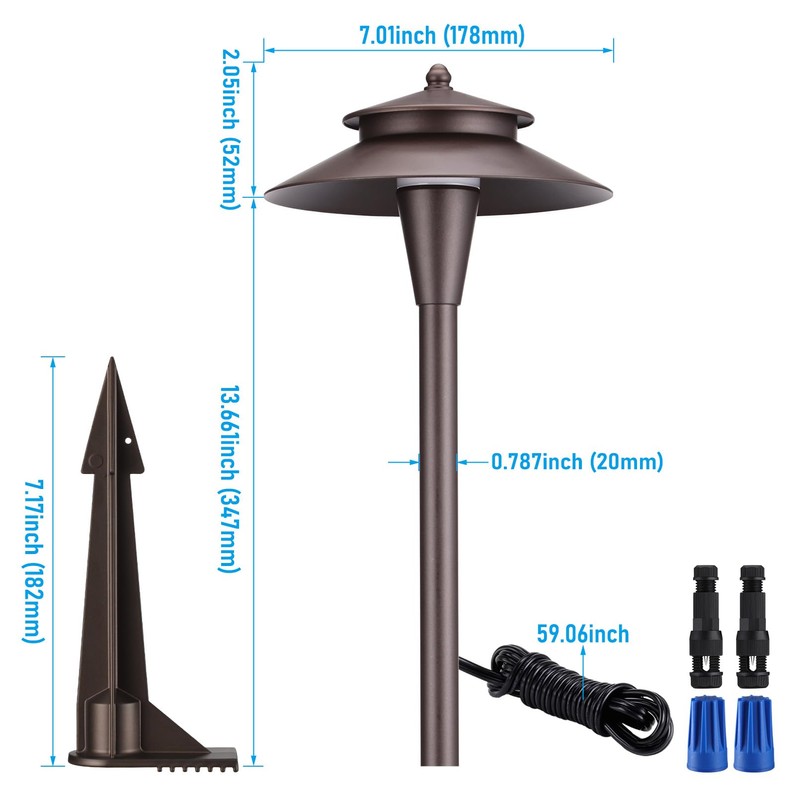 LEONLITE 5CCT Low Voltage Pathway Lights, 12-24V LED Landscape Path