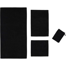 Cawö Home Life Style 7007 Hand Towel 906 Plain Black 16 x 22 cm