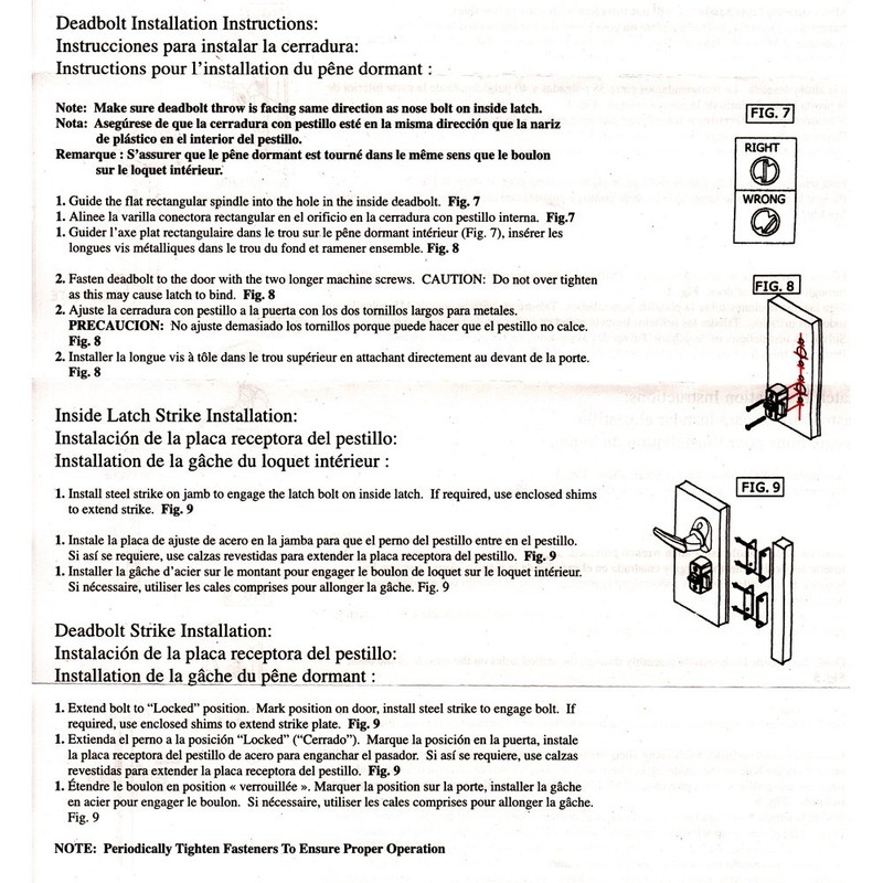 Storm Door Hardware Surface Mount- IR-90062-1.00
