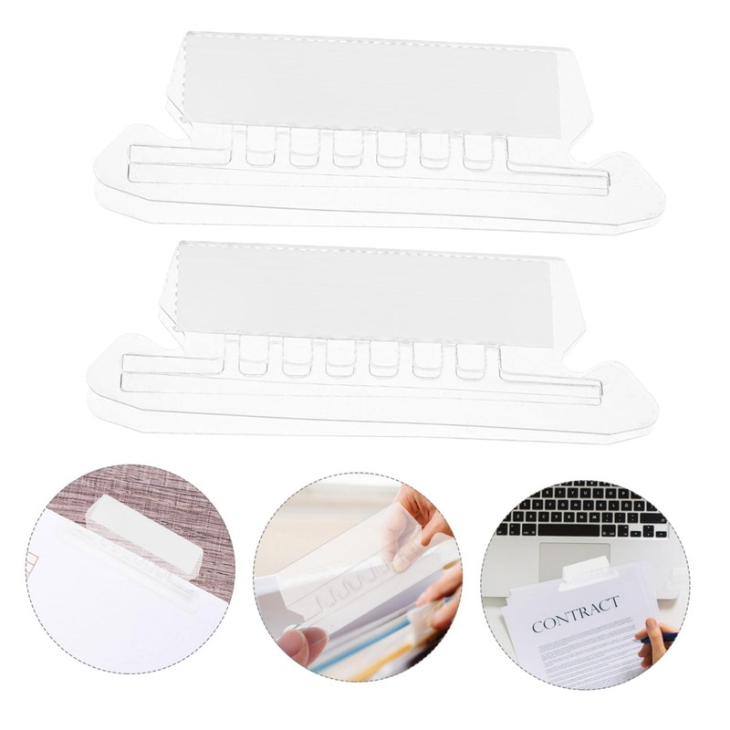 Operitacx Plastic Hanging File Folder Tabs 50pcs Set for Easy