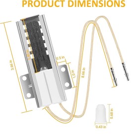For Frigidaire Gas Oven Ignitor for Frigidaire Tappan 5303935066 Flat Stove Range Igniter