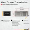 Steinberg14 Stainless Steel Vent Cover 8x3 (Duct Opening) with Mesh