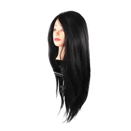 OATIPHO Hair Practicing Head Black Mannequin Head for Hair Styling Braiding and Hairdressing Training Synthetic Training Tool for Cosmetology Students