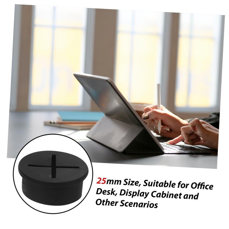 CIYODO Your Space 20 Pack 25mm Cable Grommet Rubber Hole