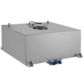 waltyotur 20 Gallon Fuel Cell Tank with Level Sender Lightweight Polished Aluminum for hot rod street racing track cars drift truck SUVs