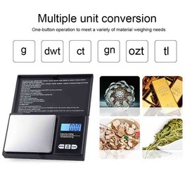 Digital Food Kitchen Scale Upgraded, 1000g/0.1g High Accuracy Mini Pocket Scale Measures in Grams and oz for Cooking, Baking, Jewelry, Tare Function, LCD Display
