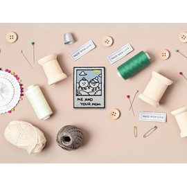 Finally Home Iron-On Patch - Me and Your Mom | Photo Retro Patches, Funny Mother Iron-On Transfers, Old School Saying Iron-On Patch, Funny Patch, Vintage Patches