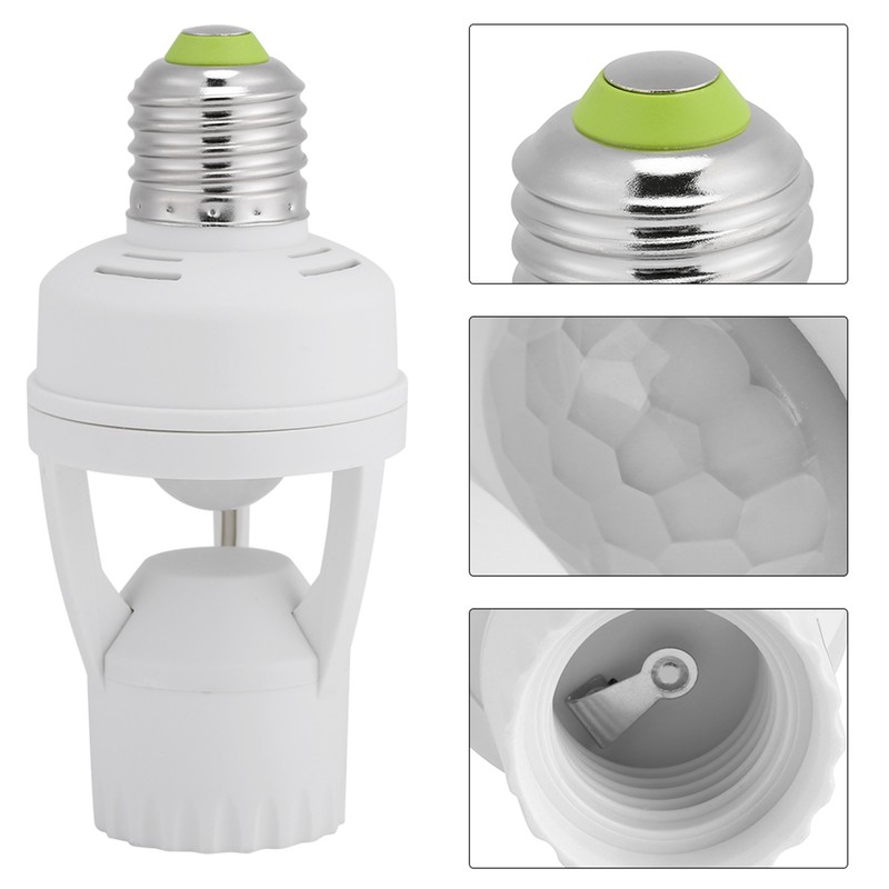 E27 LED Lamp Bulb Holder Light Switch Socket Adjustable Infrared