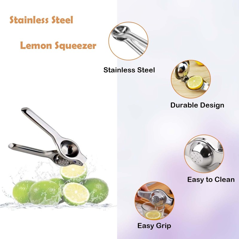Loimon Lemon Squeezer Juicer, Stainless Steel Manual Juicer, Sturdy and