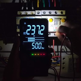 Bside Upgraded Multimeter Digital Voltage Tester 3.5” EBTN LCD 3-Line Display 9999 Counts True RMS Auto Ranging Volt Ohm Hz Continuity Capacitance Diode Tester with Analog Bar & 5 LED Indicators