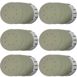 30pcs Sandpapers 8 Hole 5 inch Sanding Discs Hook and Loop 4000 Grits Wet Dry Sandpaper for Random Orbital Sander Automotive Metal Sanding Polishing