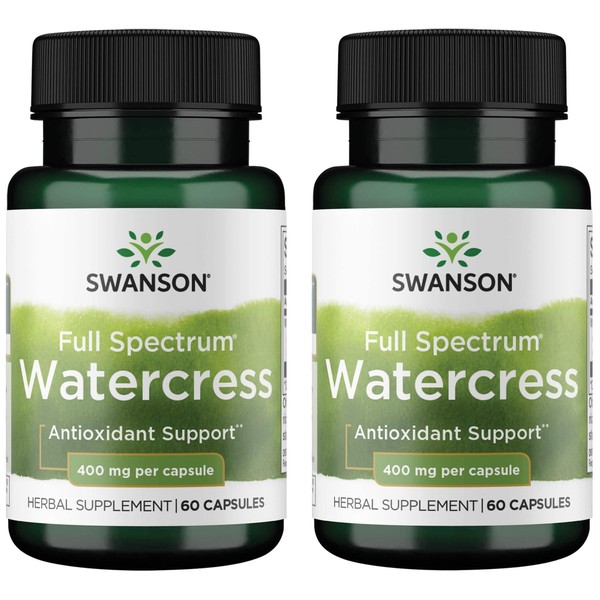 Swanson Full Spectrum Watercress 400 mg 60 Caps 2 Pack