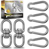 Gelury 2 Pack Swing Swivels, 304-Stainless Steel Swivel Ring, Heavy