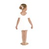 Short-sleeved cotton ballet outfit, with long voile skirt, 6-7