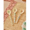 Rice Coffee Melamine Spoon Flower Print Set of 6