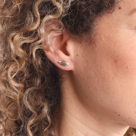 Leaf Stud Earrings Gold Filled 14k Tiny Everyday studs