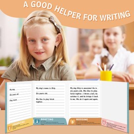 Kisston 36 Pcs Writing Bulk Folders with Pockets 4 Pocket Writing Process Homework Folders for Students Teacher Teaching School Kids Classroom Supplies (Boho)