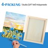 COOZEE Unfinished Birch Wood Canvas Panels Kit, 4 Pack of