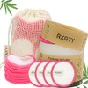 AXATY 3-Layers 20 Reusable Makeup Remover Pads-Organic Bamboo Cotton Rounds