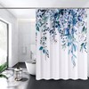 REZAYMRS Flower Shower Curtains with 12 Hooks, Polyester Waterproof Shower