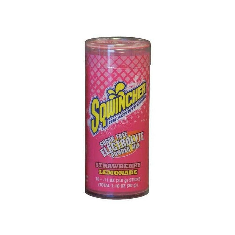 Sugar Free Sports Drink Mix Powder 0.11 oz, Strawberry-Lemonade, Pk10