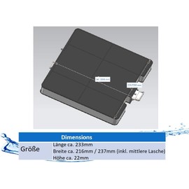 KF3TEC® KF6 Activated Carbon Filter Cooker Hood Suitable for Siemens LZ53251 / Neff Z5101X1 / Bosch DHZ5325 / VVZ52V40 Pack of 2