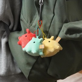 Punyumen Mendaco Plush Toy Mascot with Keychain 6cm Small Cute Sea Life Goods Soft Touch Durable Great Christmas Birthday Gift (Yellow)