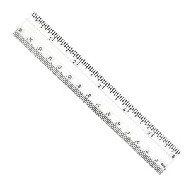 Charles Leonard Double Bevel Plastic Ruler, UPC Coded, 6 Inch, Clear (80610)
