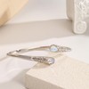 ixluck Natural Moonstone Bangle Bracelet For Women Real Moonstone Cuff
