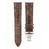 Ewatchparts 18mm Leather Watch Band Strap Deployment Clasp Compatible With