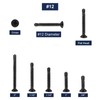#12 x 3/4" Sheet Metal Screws 100Pcs 410 Stainless Steel