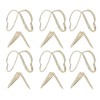 100pcs Paper Clips Gold Triangle Heart Shape Double Layer Three